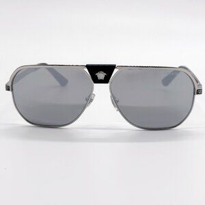 NEW VERSACE SUNGLASSES VE2294 1000/6G SILVER MEN EYEWEAR VE2294 10006G